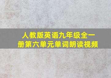 人教版英语九年级全一册第六单元单词朗读视频