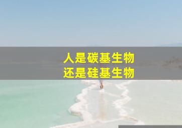 人是碳基生物还是硅基生物