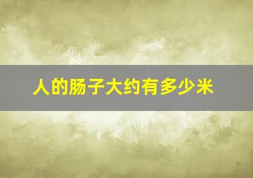 人的肠子大约有多少米