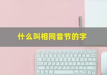 什么叫相同音节的字