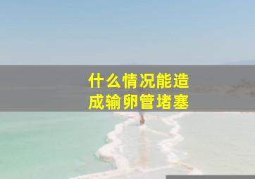 什么情况能造成输卵管堵塞