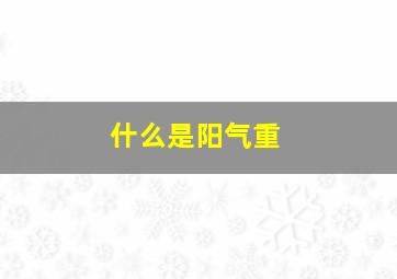 什么是阳气重