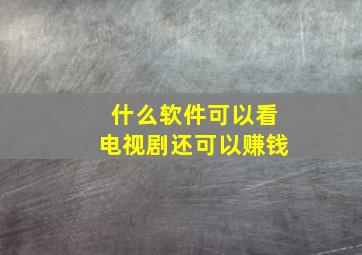 什么软件可以看电视剧还可以赚钱