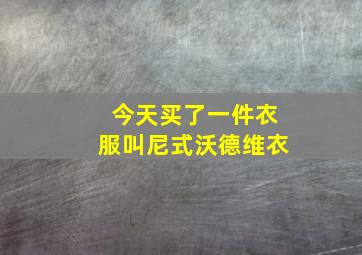 今天买了一件衣服叫尼式沃德维衣