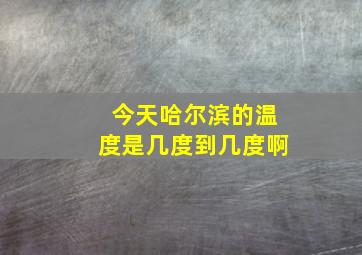 今天哈尔滨的温度是几度到几度啊