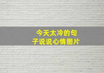 今天太冷的句子说说心情图片