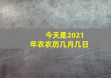 今天是2021年农农历几月几日