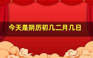 今天是阴历初几二月几日