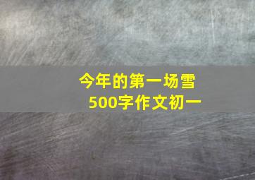 今年的第一场雪500字作文初一