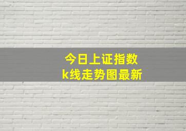 今日上证指数k线走势图最新