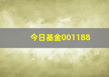 今日基金001188