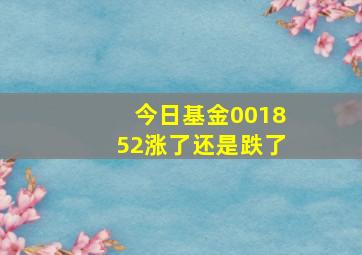 今日基金001852涨了还是跌了