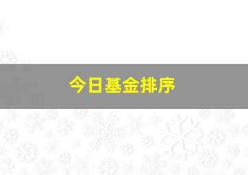 今日基金排序