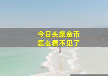 今日头条金币怎么看不见了