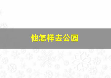 他怎样去公园