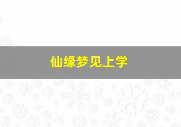 仙缘梦见上学