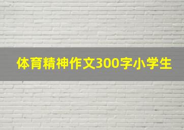 体育精神作文300字小学生