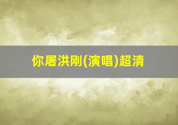 你屠洪刚(演唱)超清