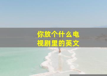 你放个什么电视剧里的英文