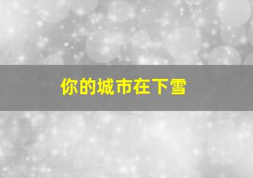 你的城市在下雪