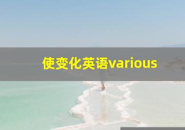 使变化英语various