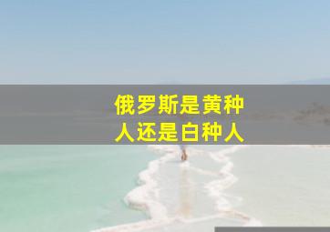 俄罗斯是黄种人还是白种人