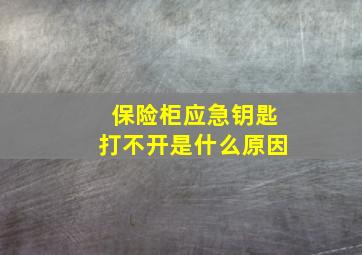 保险柜应急钥匙打不开是什么原因