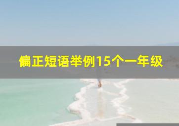 偏正短语举例15个一年级