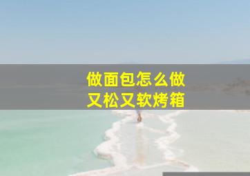 做面包怎么做又松又软烤箱