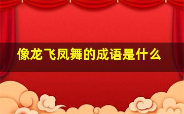 像龙飞凤舞的成语是什么