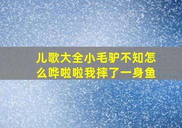 儿歌大全小毛驴不知怎么哗啦啦我摔了一身鱼