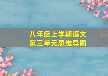 八年级上学期语文第三单元思维导图