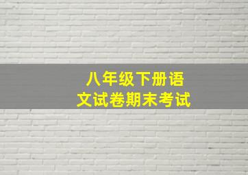 八年级下册语文试卷期末考试