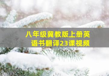 八年级冀教版上册英语书翻译23课视频