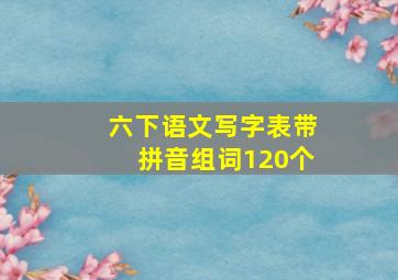 六下语文写字表带拼音组词120个