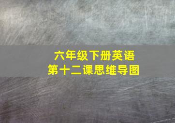 六年级下册英语第十二课思维导图