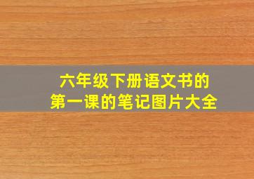 六年级下册语文书的第一课的笔记图片大全