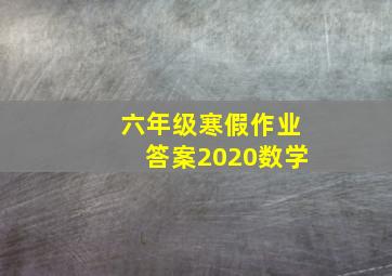 六年级寒假作业答案2020数学