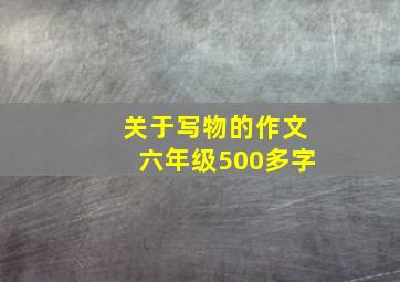 关于写物的作文六年级500多字