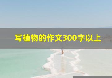 写植物的作文300字以上