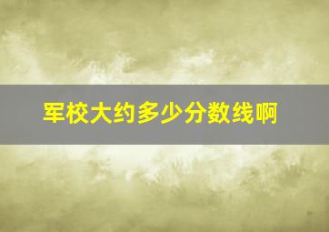 军校大约多少分数线啊