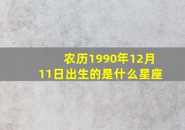 农历1990年12月11日出生的是什么星座