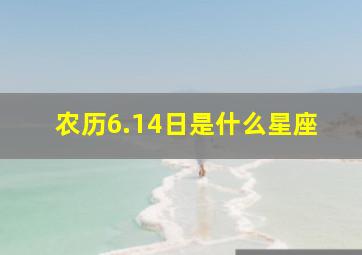 农历6.14日是什么星座