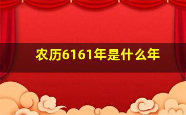 农历6161年是什么年