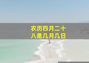 农历四月二十八是几月几日