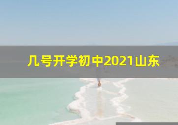 几号开学初中2021山东