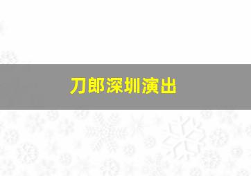 刀郎深圳演出