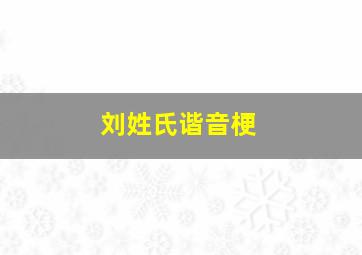 刘姓氏谐音梗