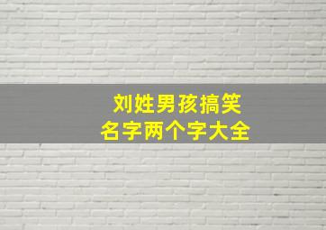 刘姓男孩搞笑名字两个字大全