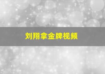 刘翔拿金牌视频